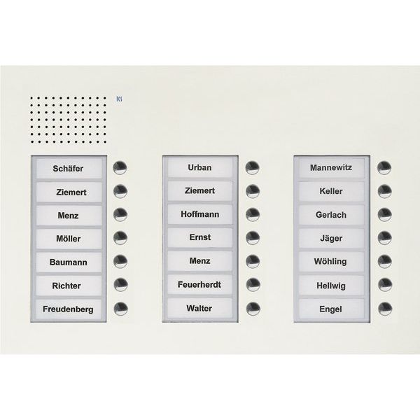 TCS Tür Control - Türstation für Türkommunikation Audio Außenstation PUK 21 PUK21/3-WS Tasten 3-spaltig UP