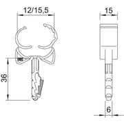 OBO Bettermann - Befestigungsschelle für Kabel/Rohre Klick-Snapschelle 1976 12-15 12-15,5mm − 100 Stück