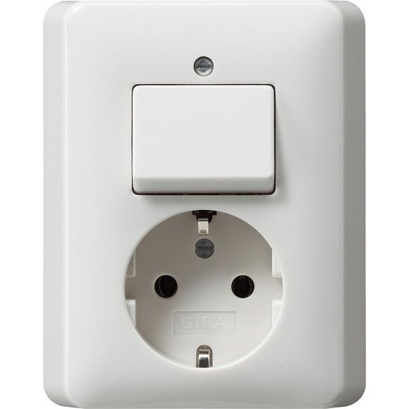Gira - Schalter-/Steckdosenkombination Schuko-Wechselschalt. rwsg 017603