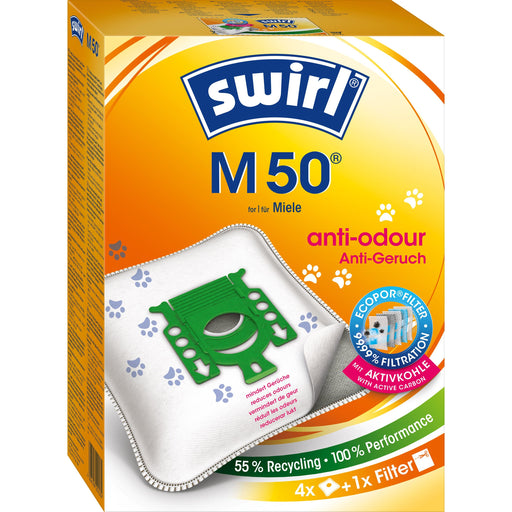 Swirl - Zubehör/Ersatzteile für Bodenpflege Staubbeutel M 50 Anti-Odour VE4 für Miele