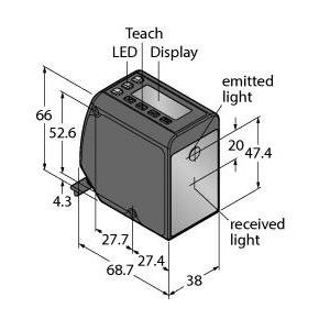 Turck - Optischer Abstandssensor Opto-Sensor LTF24IC2LD Lichttaster − 1 Stück