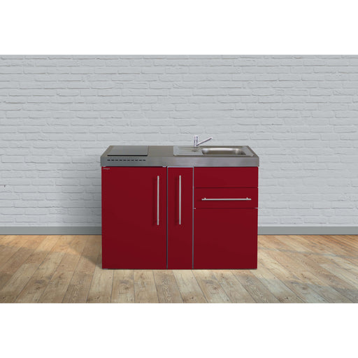 Stengel - Mini-Küche Miniküche Premiumline MPBR120AKSGKFliBreS Bordeauxrot