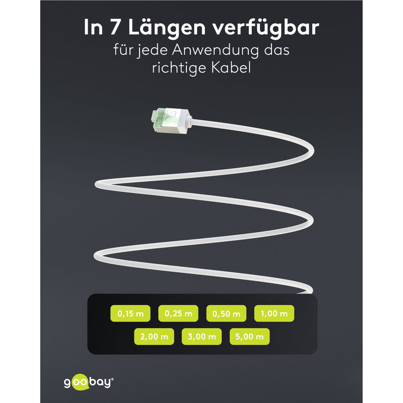 Goobay - Patchkabel Kupfer Patchkabel U/FTP Cat8.1 74361 Ultraflexibel,slim,w