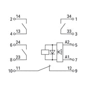 WAGO - Bauelementestecker Relaismodul 2042-3879 AC/DC24V230V,3S u.1Ö − 4 Stück