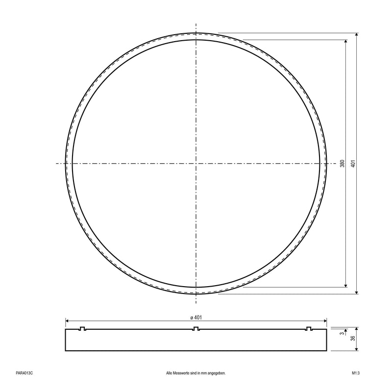 EVN Lichttechnik - Mechanisches Zubehör/Ersatzteile für Leuchten Gehäusering PAR4013C