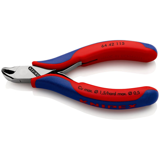 Knipex - Vornschneider Elektronik-Vornschneider 64 42 115 SB spiegelpoliert,115mm