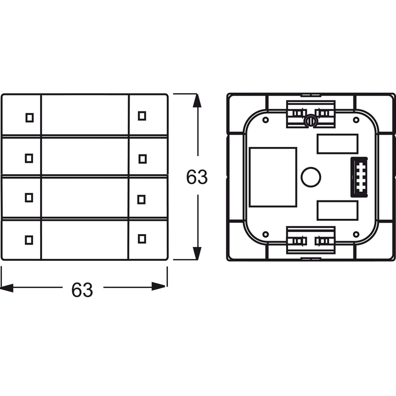 Busch-Jaeger - Bussystem-Tastsensor Tastsensor 4fach 6127/01-803 mit Busankoppler