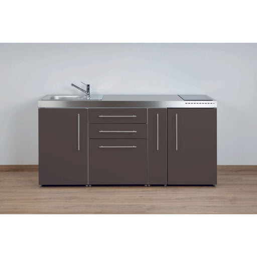 Stengel - Mini-Küche Miniküche Premiumline MPMM180AKSIKFreBl2Sn Mokka metallic