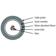 Telegärtner - LWL-Kabel stahlarmiertes Außenkabel 100013422 1x6G50/125 OM4 − 2000 Meter