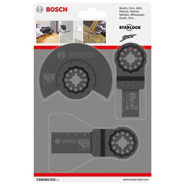Bosch - Sägeblatt Sortiment Holz-Basis-Set, 3-teilig, 2608662343 Sägeblätter für