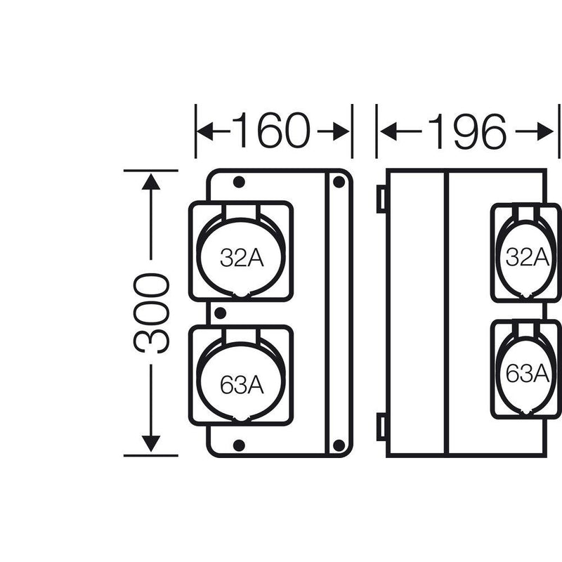 Hensel - Pultsystem Mi Connection Box Mi CB 15 63A,5p,400V,6h