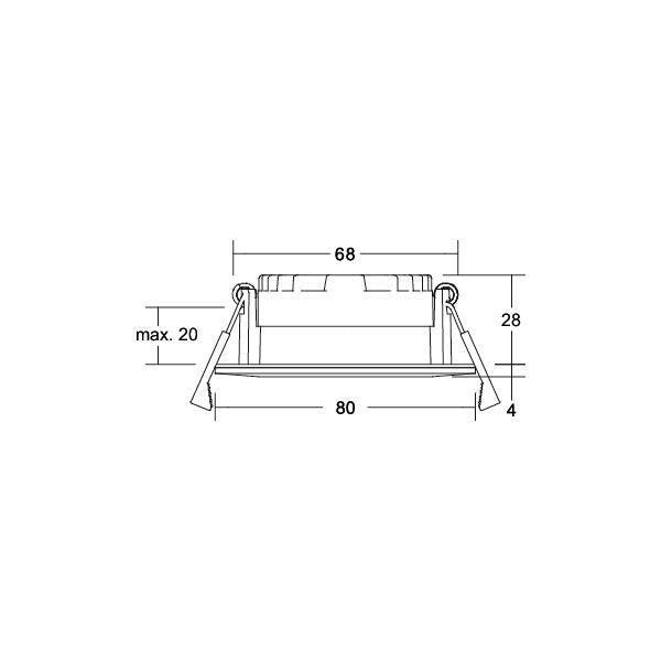 Brumberg Leuchten - Downlight/Strahler/Flutlicht LED-Einbaudownlight 12647153 3000K