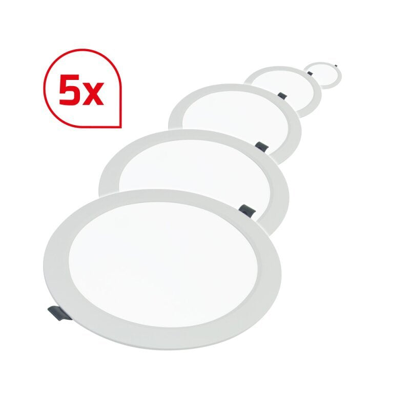 Dotlux - Downlight/Strahler/Flutlicht LED-Downlight-Set (VE5) 600095 3000K