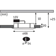 Paulmann - Decken-/Wandleuchte EB-Downlight chr 984.62 1x20W G4