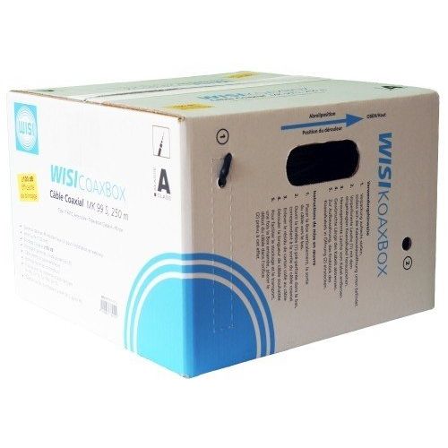 Wisi - Koaxialkabel Abrollbox MK 99 S 0252 B250Fca 75 Ohm 100dB 2200MHz − 250 Meter