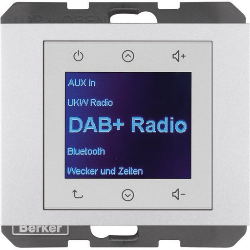 Berker - Elektronik-Gerät für Installationsschalterprogramme Radio DAB+, Bt., K.x alu 30847003