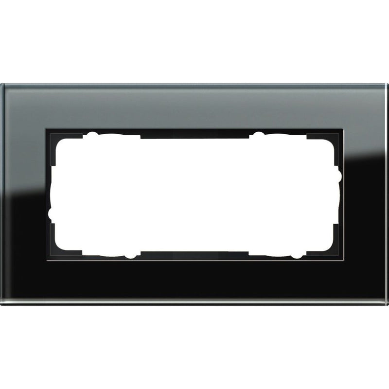Gira - Abdeckrahmen 2f.sw-glas 100205 o.Mittelsteg