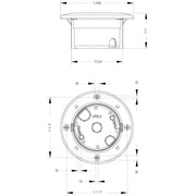 Grothe - Optisches/Akustisches Signalgerät Basismodul Einbau BME 8993 12-24V AC/DC