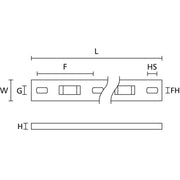 HellermannTyton - Befestigungssockel und -element für Kabelbinder Kabelleiste MP4M3-N66-NA − 100 Stück