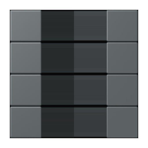 Jung - Abdeckung/Bedienelement für Installationsschalterprogramme Tastensatz 4fach LC 504 TSA 202 gris fonce 31