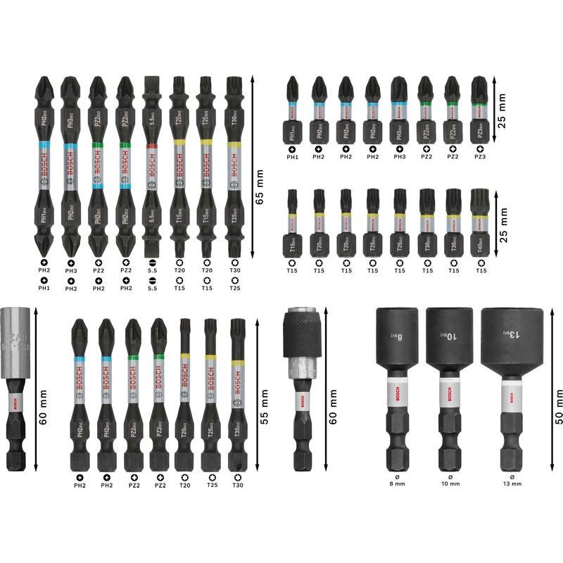Bosch - Bit-Set PRO Impact Schrauberbit 2608522517VE(36) Set mit Aufsteller 6 − 6 Packung