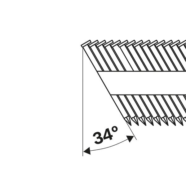 Bosch - Nagel für Nagelgerät D-Kopf Streifennagel 2608200002 SN34DK 75 2,8 mm 75