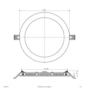 EVN Lichttechnik - Decken-/Wandleuchte LED-Einbaupanel LTWR220125