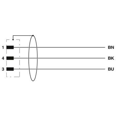 Phoenix Contact - Konfektioniertes Sensor-Aktor-Kabel Sensor-/Aktor-Kabel SAC-HZ-3P-MR#1409496 − 10 Stück
