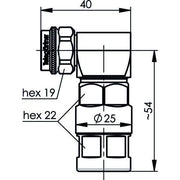 Telegärtner - Koax-Steckverbinder N-Winkelstecker Simfix 100023951 ProG21 (1/2Z)