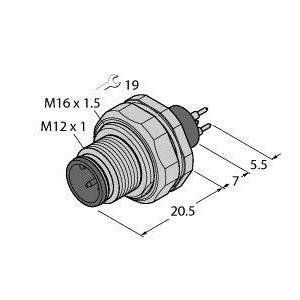 Turck - Zubehör/Ersatzteile für Positionsschalter Flanschstecker EC-FSFD4.5-P/16