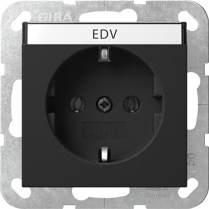 Gira - Steckdose SCHUKO-Steckd. BSF System 4457005 55 Schwarz m
