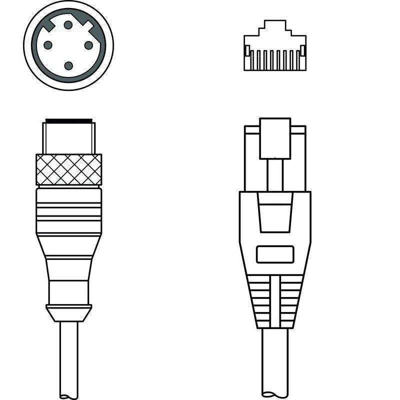 Leuze - Konfektioniertes Sensor-Aktor-Kabel Verbindungsleitung KSSETM124ARJ45AP7100 − 1 Stück
