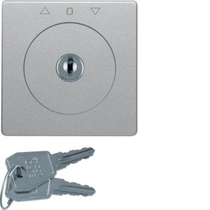 Berker - Abdeckung/Bedienelement für Installationsschalterprogramme Zentralstück m Schloss 1083608400 für Jal. Q.x alu