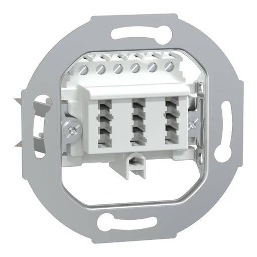 Merten - Einsatz/Abdeckung für Kommunikationstechnik TAE-Anschlussdose 3f.ws 465236 3x6 NFN