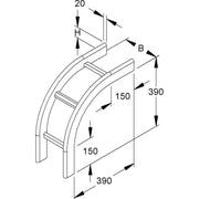 Niedax - Bogen für Kabelleiter Fallstück KROF 60.425 F