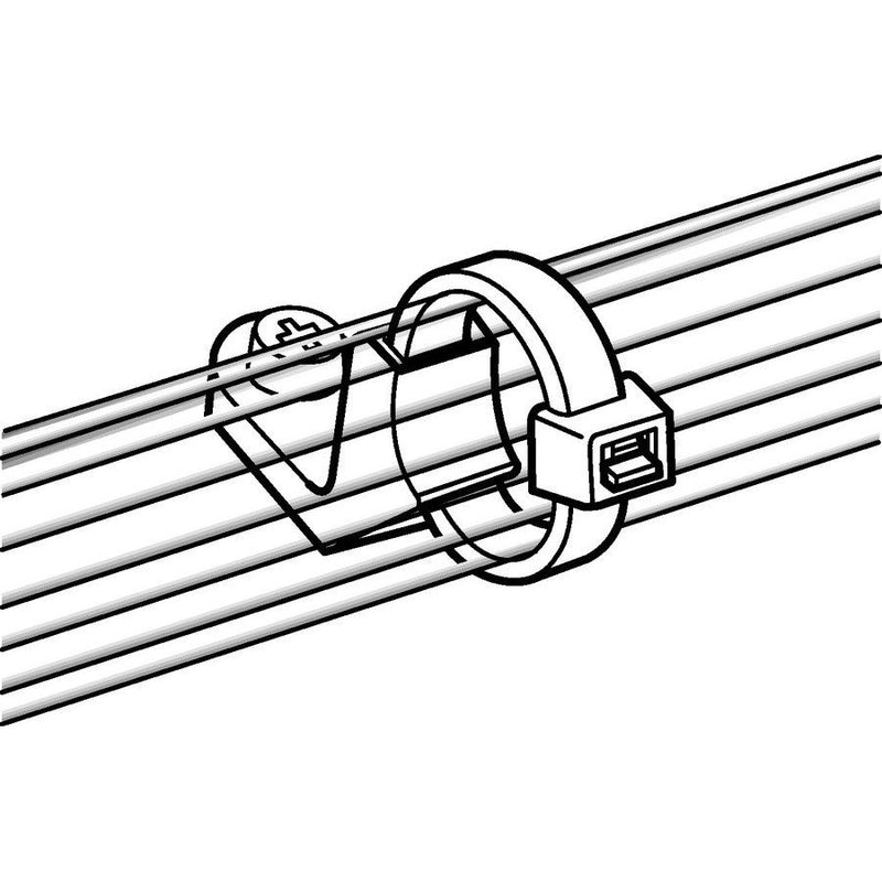 HellermannTyton - Befestigungssockel und -element für Kabelbinder Befestigungsösen CL8-N66-NA − 100 Stück