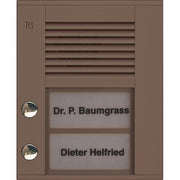 TCS Tür Control - Türstation für Türkommunikation Audioaußenstation1-reihig PDS02-EB/04 2 Tasten AP bronze