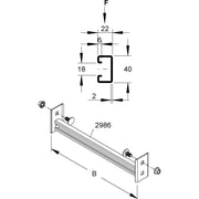 Niedax - Sprosse für Kabelleiter Sprossen SPC 86/300
