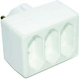 E+P Elektrik - Stecker/Kupplung ohne Schutzkontakt Dreifachstecker EA 3 ws