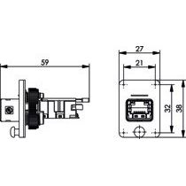 Telegärtner - Modularer Steckverbinder STX V4 Flanschset 100007418 RJ45 Modul Cat.6
