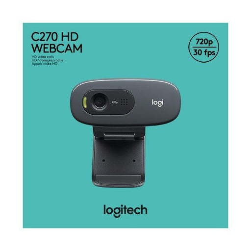 Logitech - Zubehör/Ersatzteile für Unterhaltungselektronik Webcam USB 3MP C270 HD, sw, Retail