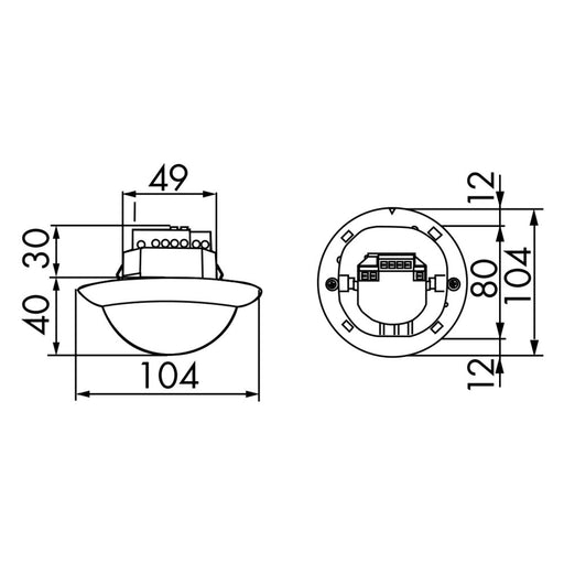BEG Brück Electronic - Bewegungsmelder/Präsenzmelder komplett Präsenzmelder PD4-M-2C-UP