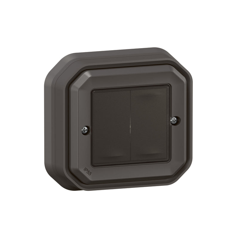 Legrand - Funksender Wandsender Licht 2-fach Legrand 069836L IP 55, Anthrazit