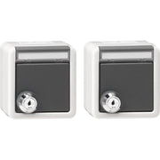 Gira - Steckdose Set 2x SCHUKO KD Schloss 456030 gleich + BSF WG AP