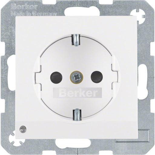 Berker - Steckdose SCHUKO-Steckdose pws/gl 41098989 LED-Orientierungsl