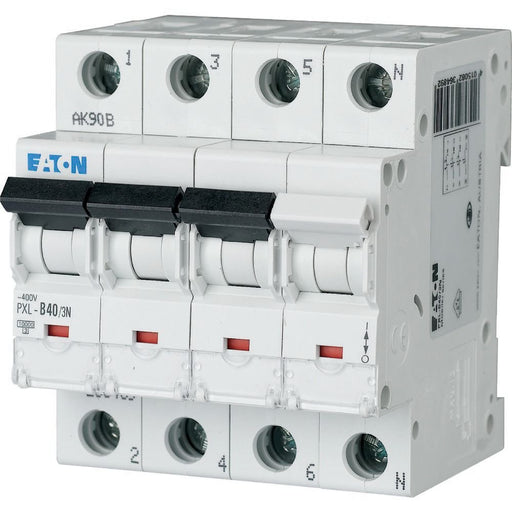 Eaton - Leitungsschutzschalter LS-Schalter m.Beschrift. PXL-D40/3N D 40A, 3p+N