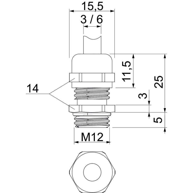 OBO Bettermann - Kabelverschraubung V-TEC VM12 EMV − 50 Stück