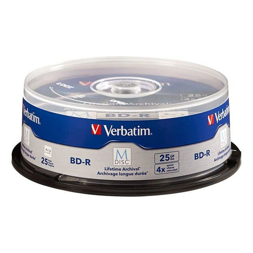 Verbatim - Speichermedium digital M-DISC BD-R 25GB/1-4x 98909 (VE25) Cakebox (25 Disc)