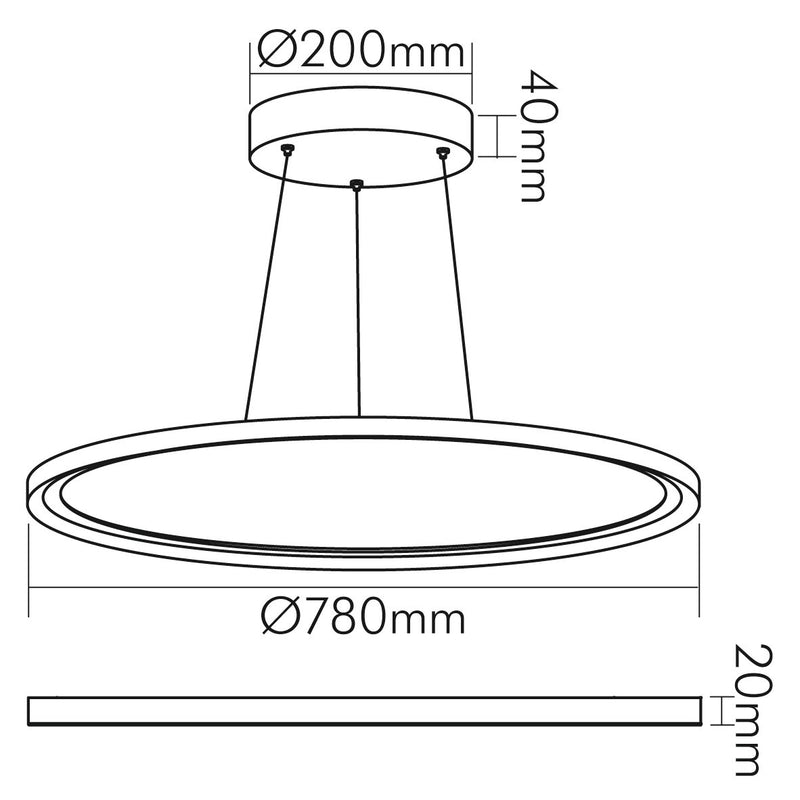 Nobile - Pendelleuchte LED Pendel-Panel 1577811012