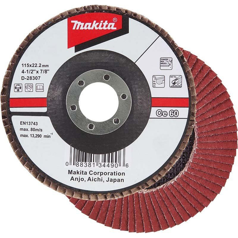 Makita - Trenn-/Schleifscheibe Fächerschleifscheibe D-28472 115mm, 80F
